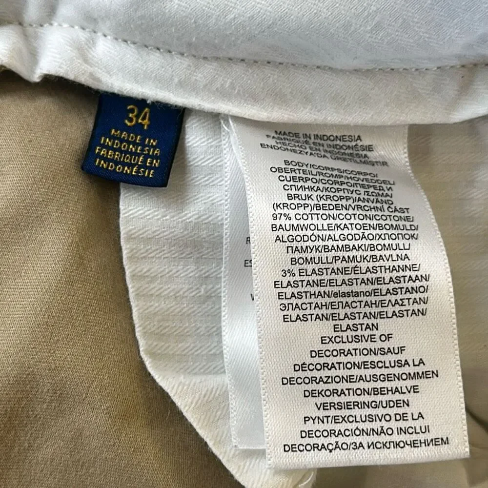 Polo Ralph Lauren Mens Stretch Classic Fit Shorts size‎ 34 Bundle of 2